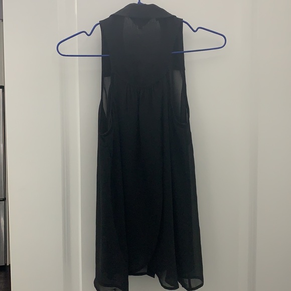 Black Chiffon Blouse - Picture 2 of 3